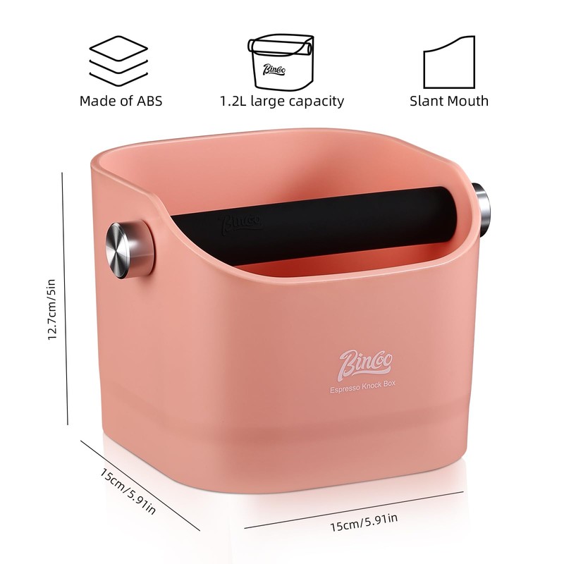 Espresso Knock Box - Bincoo Pink Espresso Machine Knock Box/Espresso
