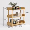 MXV 3-Tier Wooden Open Bookshelf, Modern Display Shelf with Standing
