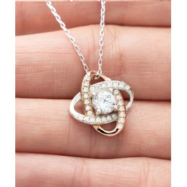 Game On Novelties Inspire Wife Gifts, Keep Calm and Let The Vice President Wife Handle It, Epic Love Knot Rose Gold Necklace for Wife from Husband