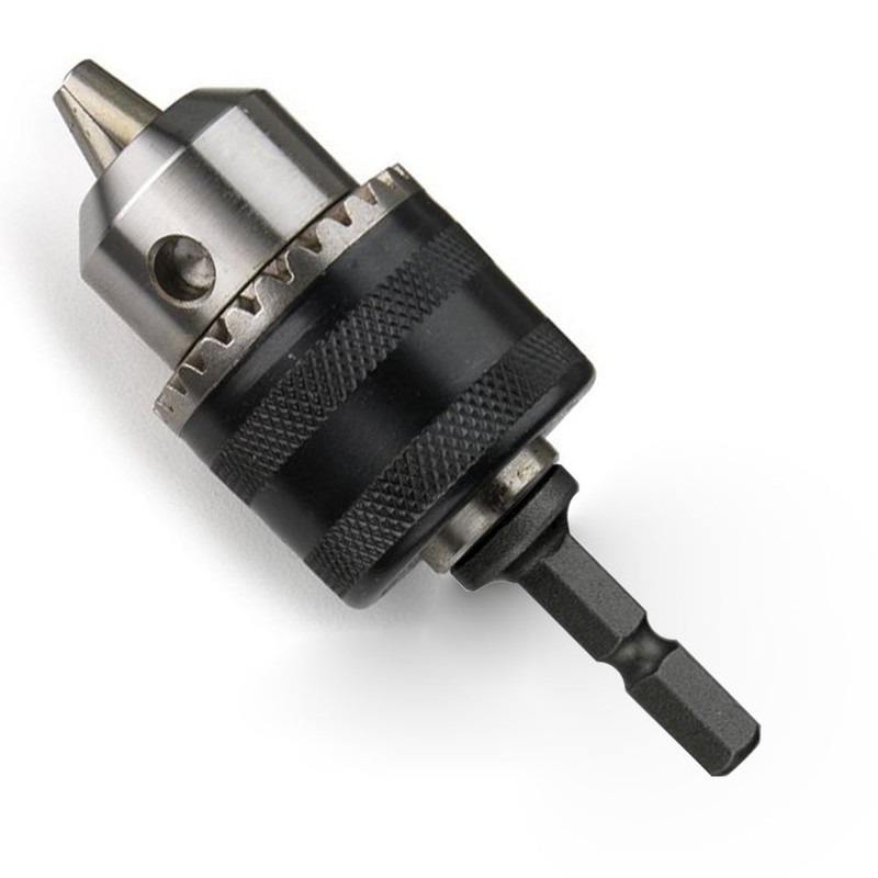 Yakamoz 0.6-6.5mm 3/8-24UNF Drill Chuck Adapter Converter with 1/4" Quick