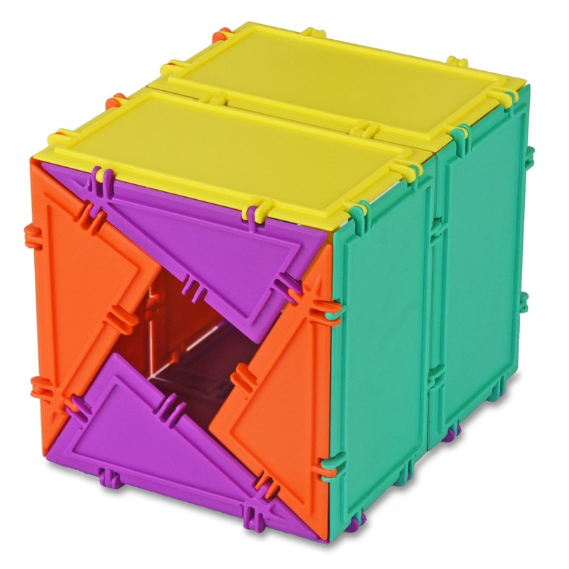 Geometiles Juego de construcción 3D para Aprender matemáticas, Incluye Muchas