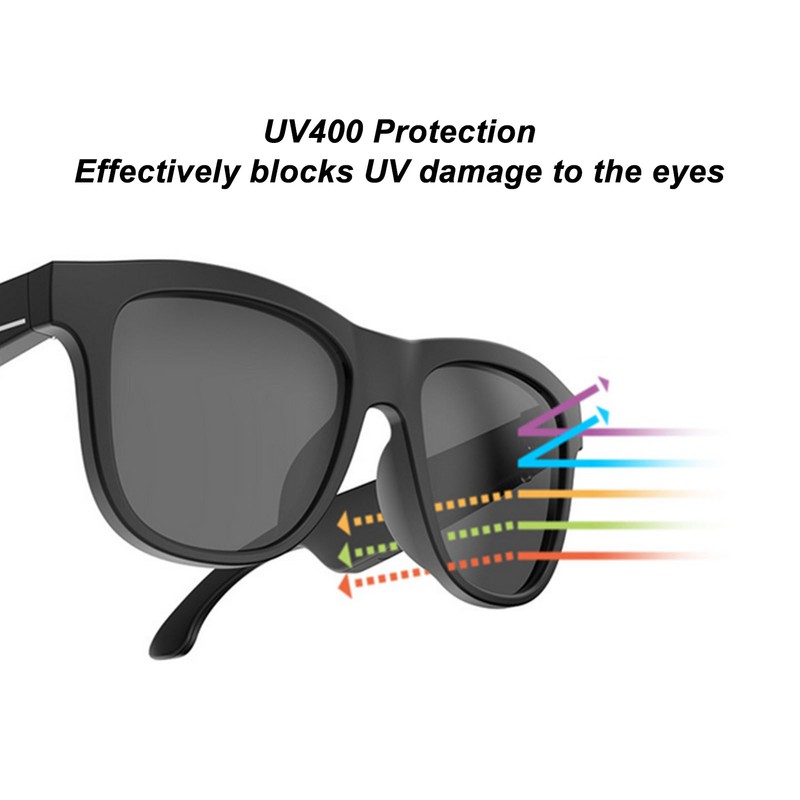 Bluetooth 5.0 Smart Audio Glasses UV400 Protection Handfree Calling 7H