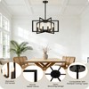 GOEBLESON 26" Black Chandelier for Dining Room, 6-Light Dining Room