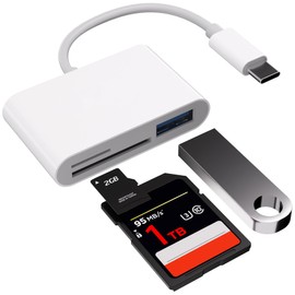 SD Card Reader, Ultra Speed USB3.0, Multi-Card Reader, USB/TF/Sd Card Reader, Type c, SD Card Reader, OTG Function, Card Reader, SD Bi-Directional, High Speed Transmission, No Settings Required, Photo