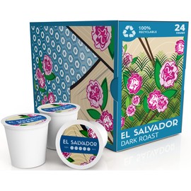 Atlas Coffee Club Coffee Pods – Dark Roast, Single-Origin El Salvador, 24 Count – Compatible with Keurig K-Cup Brewers – 100% Recyclable, Premium Arabica Coffee