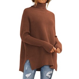 LILLUSORY Womens Turtleneck Oversized Tunic Early Fall Fashion Must Have Sweaters 2025 Casual Long Pullover Plus Size Winter Cute Poncho Cozy Work Old Money Clothes Outfits Clothing Tops Leggings