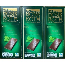 Moser Roth Privat Chocolatiers MINT Dark Chocolate 4.4 oz (125gr)  1 PC
