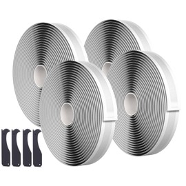 Oleitodh Black Butyl Sealant Tape – 1/2" x 80' Butyl Rubber Sealant, 4 Rolls Multi-Purpose Butyl Rope, and Putty Tape for RV Repair, Window, Boat Sealing, Glass and EDPM Rubber Roof Patching