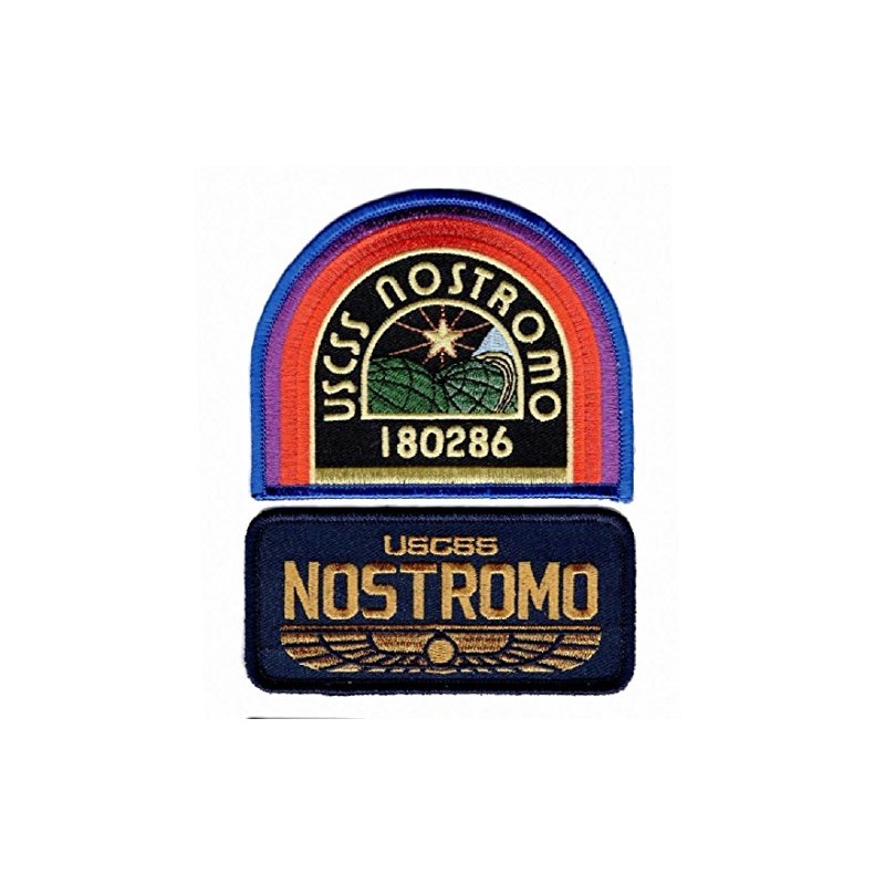Alien U.S.C.S.S. Nostromo Dark NVY Weyland Yutani Patch (Bundle 2pc-Hook