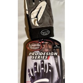 Louisville Slugger Pro Design Series Batting Gloves TPX White/Black Adult XL NEW