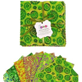 Soimoi Batik Print Precut 5-inch Cotton Fabric Quilting Squares Charm Pack DIY Patchwork Sewing Craft