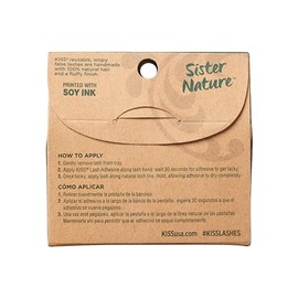 KISS Lashes Sister Nature False Eyelashes, Easy to Wear  Easier on the Planet, 100 Natural Hair, Wispy and Fluffy Lash Finish, Reusable - Willow, 1...