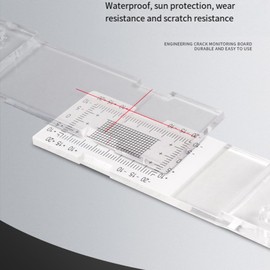 Yieidui Thickness Gauge 4Pcs Crack Monitoring Record, Standard Tell-Tale Crack Monitor for the Standard and Corner Tell-Tale