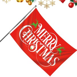 Generic Christmas Garden Flag - Dual-Sided Merry Christmas Flags Decorative, 3x5ft Garden Flag for Outdoor Decor