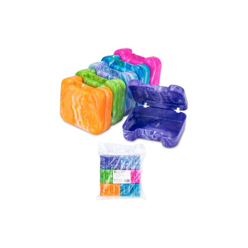 Practicon Easy Open Retainer Cases, Assorted Paradise Swirl Colors, Bulk