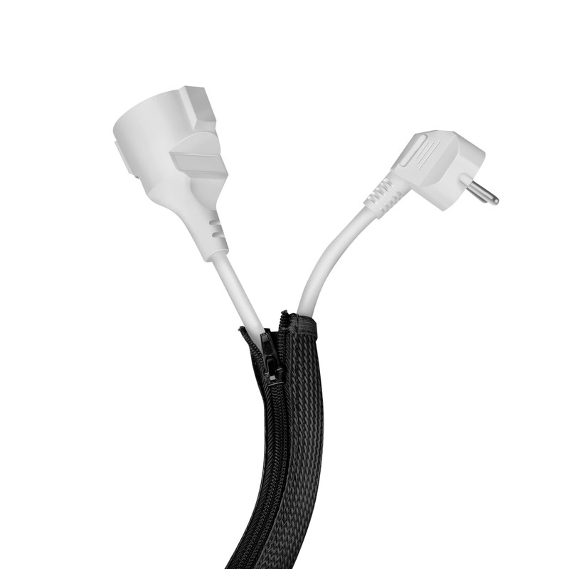LogiLink KAB0082 Cable Sleeve with Zip, Diameter 30 mm, Colour: