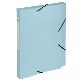 Exacompta 18560E Premium Watercolour Collection Box with Elastic Band, 25 mm Wide, Made of Colorspan Cardboard with Spine Label for DIN A4, Archive Box, File Box, Document Box, Drawing Box,