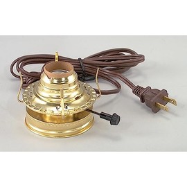 B&P Lamp® Mason Jar Adaptor with Brown Cord