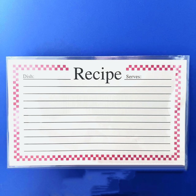 Recipe Card Protectors, 3x5 Inches, Clear Plastic Sleeves, 100 Pack
