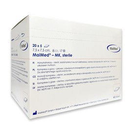 Compresse sterili 7,5x7,5 cm – 100 pezzi Compresse di garza a 8 strati, prive di pelucchi – Tamponi di garza sterili e medicazioni non adesive per bendaggi e cure