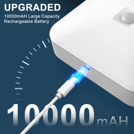 Rechargeable Motion Sensor Closet Light, Rechargeable Battery Operated Ceiling Light Wireless, 500LM Wireless Motion Activated Light for Shower Stairs Hallway Pantry Porch Garage, 5000K 2 Pack