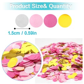 Jwtyu Confetti Colourful Pack of 6000 Multicoloured Round Birthday Confetti 50 g for Christmas Wedding Valentine's Day Christening Party Balloons Gift Box Confetti Decoration