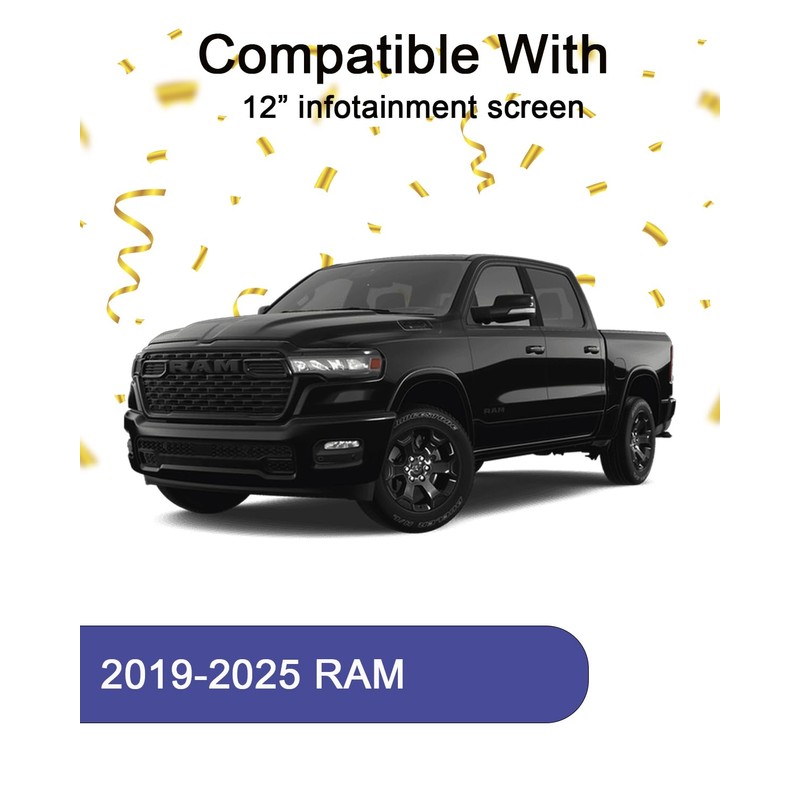KOOGEN Tempered Glass Screen Protector for Dodge Ram 1500 2019-2025,Infotainment