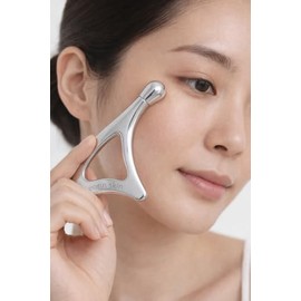 Daily Reset Sculpt Arc - Korean Beauty Metal Gua Sha Facial Massager for Puffiness, Jawline Contouring, Skincare Absorption & Naturally Cooling