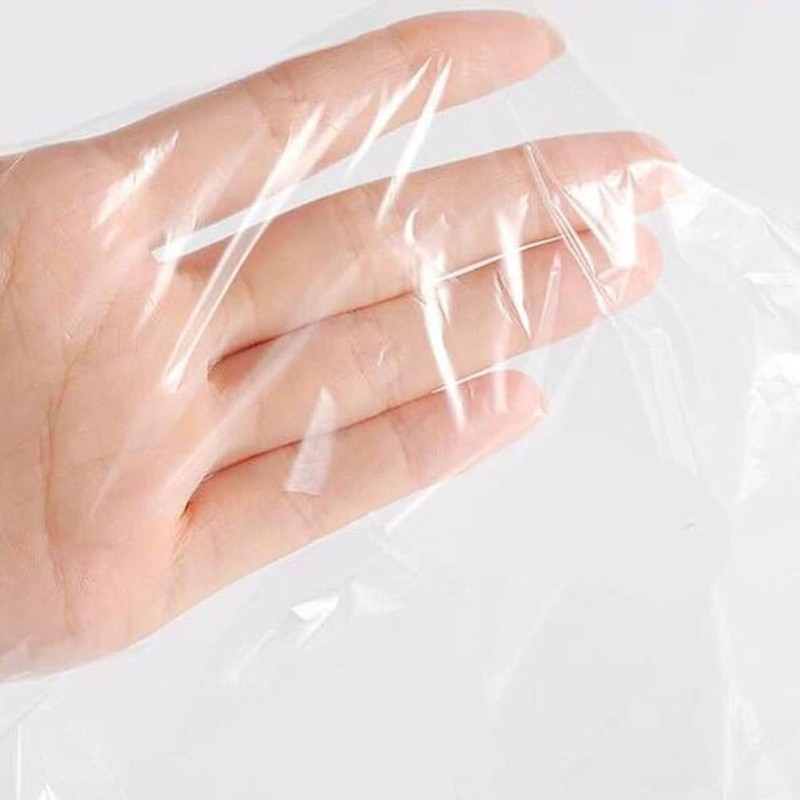 UKCOCO Disposable Plastic Face Pack Sheets, 200 Sheets, Transparent Sheet