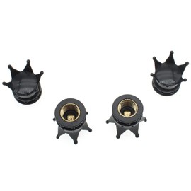 LBTODH 4 Pcs Tire Valve Stem Caps Crystal Universal Crown Car Wheel Tire Valve Cap Protector Cover