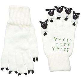Kidorable Boys' Little Sheep Glove, White, Medium (Ages 6-8)