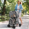 HAPPAWS Dog Stroller with 2 Detachable Carrier Bags, Travel Carrier