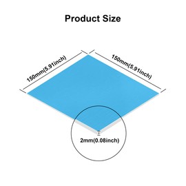 LAVMHAB 6063 Aluminum Sheet, 150mm x 150mm Rectangle Aluminum Plate 2mm Thick Flat Metal Plates with Protective Film (2Pcs)