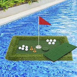 HSM Floating Golf Green for Pool,Floating Chipping Green, Funny Pool Golf Game in Pool/Water/Outdoor Golf Putting Mats Training Accessories for Pool Game