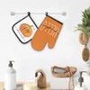 FIicy Fall Oven Mitts and Pot Holders Sets, Pumpkin Autumn