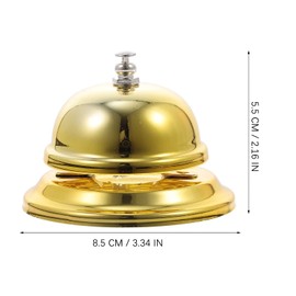 TOYANDONA Golden Hand Pressing Service Bell Restaurant Call Bell Reception Customers Bell Pet Training Bells for Restaurant School Hotel