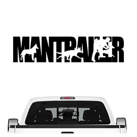 siviwonder Mantrailer Team Dog Sport Car Sticker Dog Foil Rescue Dog Search Dog Colour Black, Size 45 cm