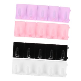 BIUDECO 4Pcs Nail Practice Stand Display Rack for Nail Art Decorations Durable Plastic Tip Holders Easy Install for Salon Home Use and Beginners Random Color