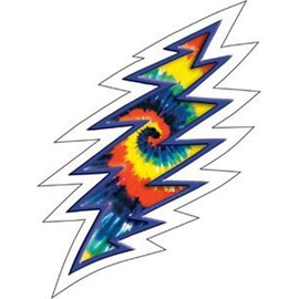 C&D Visionary S-3023 Grateful Dead Lightning Bolt-Tie Dye Sticker