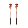 2 Pcs Coffee Spoon Pure Hand Wooden Spoon Long Handle
