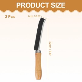 uxcell 2pcs Crevice Cleaning Brush, 8.6 Inch Hard Bristle Cleaning Brush Bathroom Cleaning Tools for Corner, Window, Faucets, Black