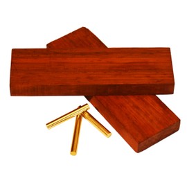 Knife Handle Material,Knife Scales Wood with Knife Handle Pins Brass for Blank Blades Knives Hand Making Red Pear Wood