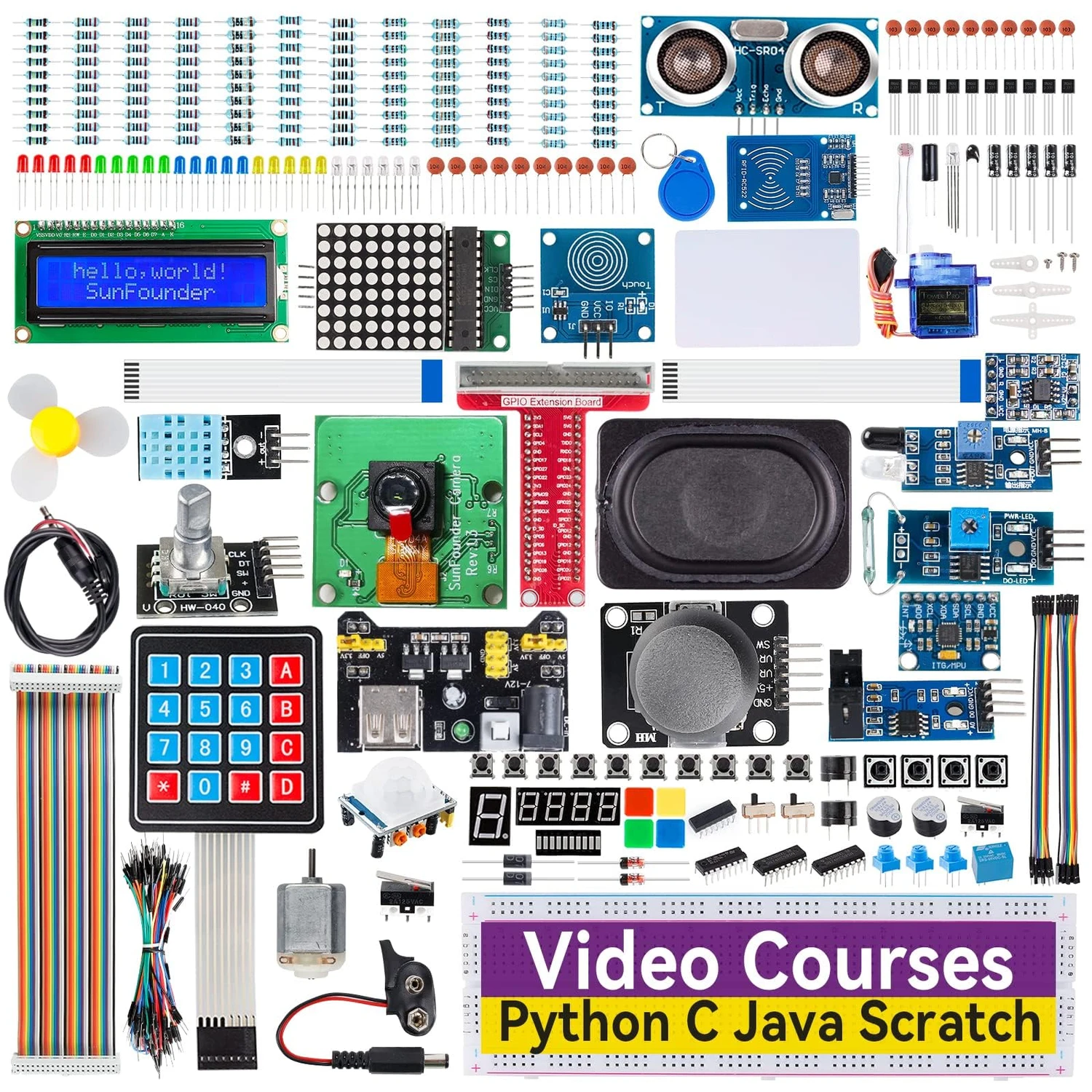 SunFounder Starter Kit for Raspberry Pi Ultimate Edition, for Raspberry ...