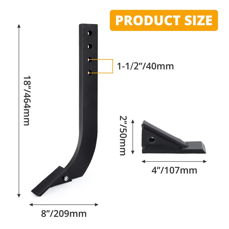 Garvee Box Blade Shank, 18 in Ripper Shank, 4 Holes