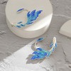 Punk Elf Ear Cuffs 2pcs Creative Painted Goldfish Tail Ear