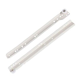Y&Y Decor White Epoxy Coated Euro Drawer Slides 12"-22" - 10 Pair Pack (16")