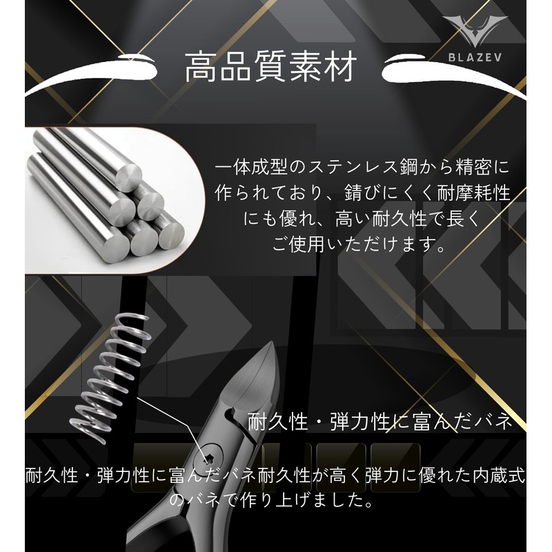 Nail Clippers Nippers, Made in Japan, Stainless Steel, For Thick