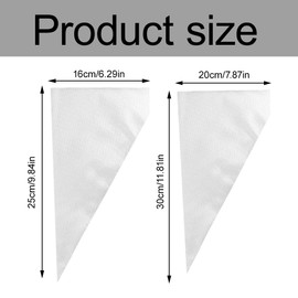 Disposable Piping Bags, Pack of 200 Piping Bags, Disposable Piping Bags, Transparent Plastic, Professional Disposable Piping Bags, Medium, Small Piping Bags for Pastries, Cakes, Fondant, Sugar