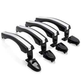 X4XZ 4PCS Exterior Outside Door Handles Front & Rear Left&Right Driver&Passenger Side for 2006-2011 Hyundai Azera 826513L000