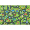 Merelax 3x5 Kids Car Rug Green Grey Area Rugs for